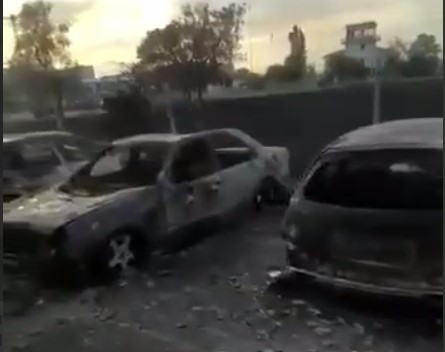 Последствия взрывов в районе Новофедоровки в Крыму.