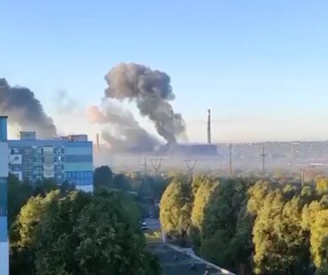 Последствия удара по Днепропетровску: над ТЭЦ клубы черного дыма