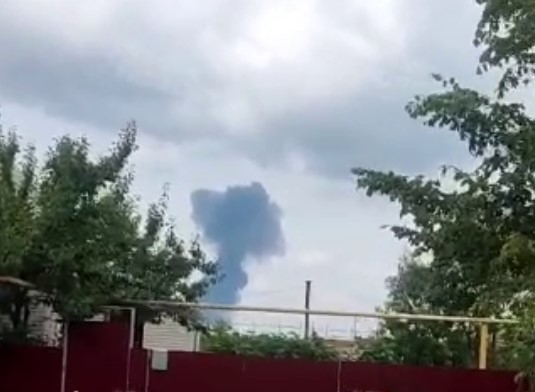 Пожара на нефтебазе в Воронеже на въезде в город