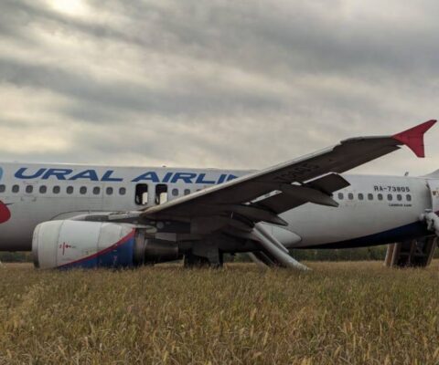 В Новосибирской области пассажирский самолет совершил экстренную посадку на грунт