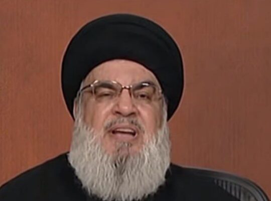 Лидер движения Хезболла Хасан Насралла начал свою речь в Ливане